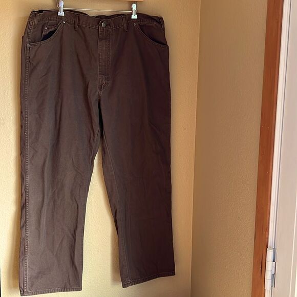 Dickies Brown Canvas Work Pants 44 x 30 - Picture 1 of 9